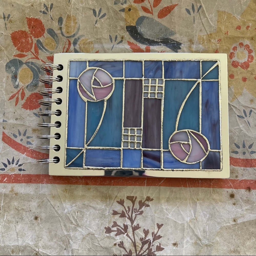 NEW Beautiful Stained Glass & Silver Photo Album